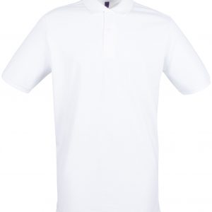 Classic cotton piqué polo with stand-up collar